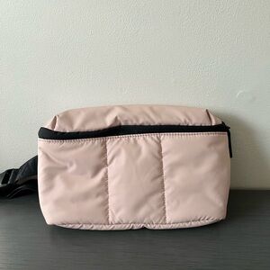 Blush Pink Quilted Waist Bag